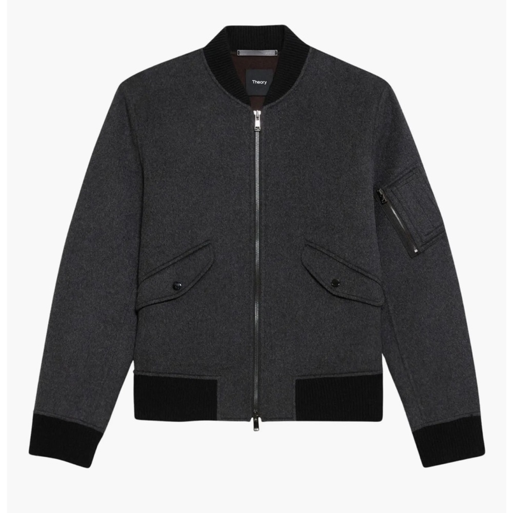 Theory Men's Gray Bomber Jacket